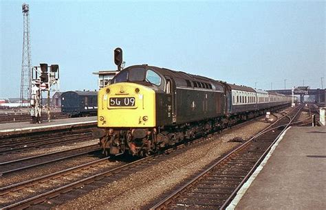 BR Class 40 No. 380 on up passenger train, Doncaster | Train, Diesel ...