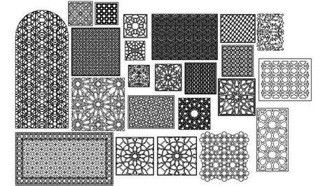 Floor mat pattern designs are given in this Autocad drawing file ...