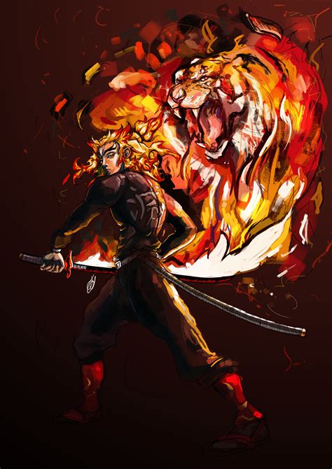 ArtStation - Rengoku Fanart (Demon Slayer)