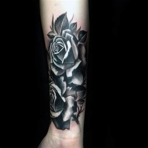 73 Beautiful Black Rose Tattoo Designs for Men | Rose tattoos for men ...