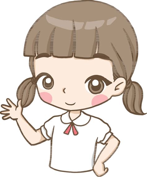 school girl cartoon doodle kawaii anime coloring page cute illustration ...