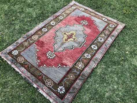 Vintage Oushak Rug Soft Warm Colors Hand Knotted Rustic Decor | Etsy ...