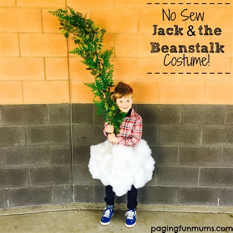 No Sew Jack and the Beanstalk Costume for Halloween or Bookweek