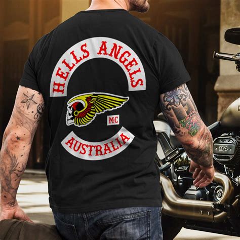 Hells Angels Mc Australia Shirt - Vintagenclassic Tee