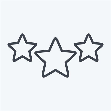 Icon 3 Stars. related to Stars symbol. line style. simple design ...