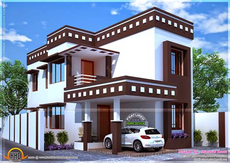 Flat roof modern villa with floor plan | Home Kerala Plans