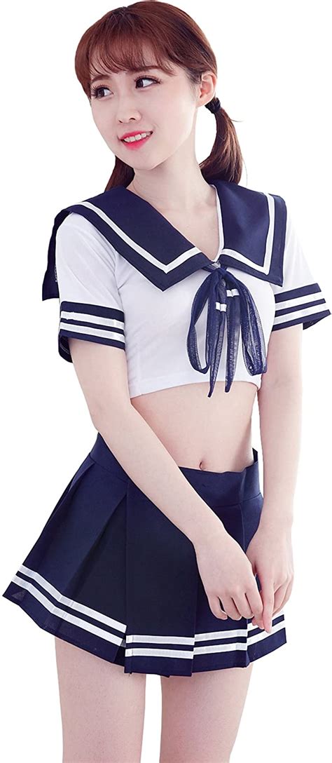 Aedericoe Schoolgirl Outfit Lingerie Japanese Student Uniform Cosplay ...