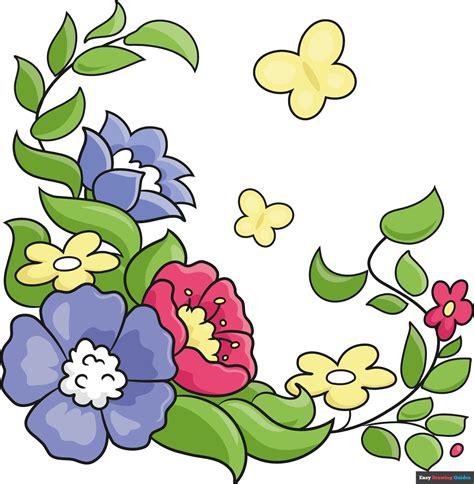 How to Draw a Floral Design - Really Easy Drawing Tutorial