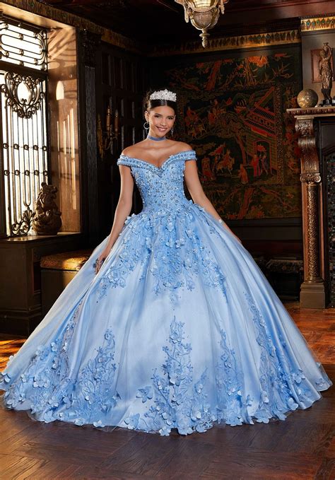 Iridescent Crystal Beaded Quinceañera Dress | Morilee