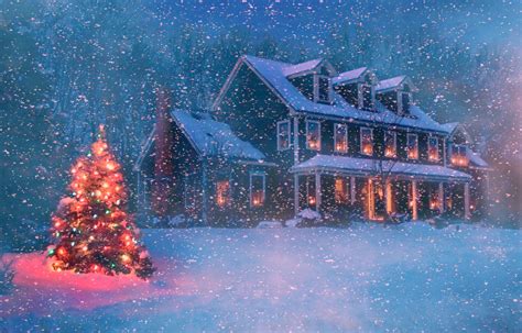 Christmas Snow Storm Wallpaper