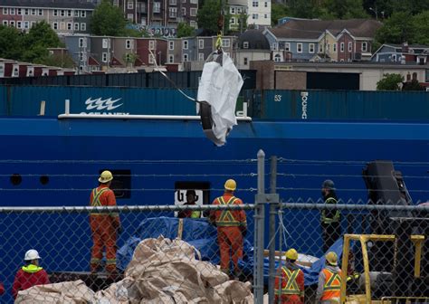 Ship carrying debris from Titan submersible returns to Newfoundland ...