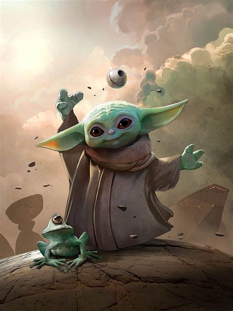 No es una frase, pero miren que tierno es baby Yoda 😔💖 Yoda Poster ...