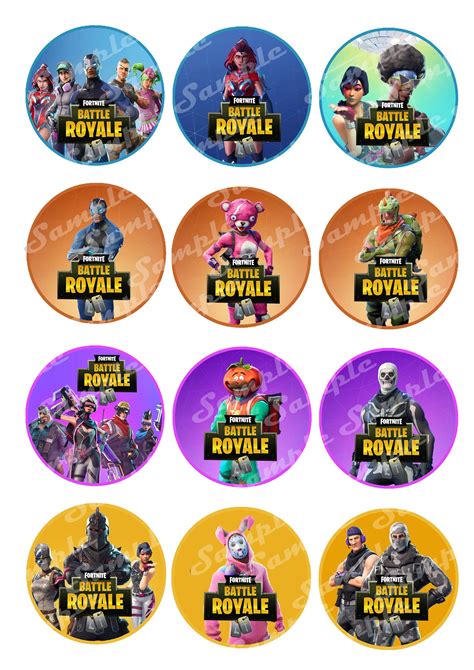 Printable Fortnite Cupcake Toppers - Printable Word Searches