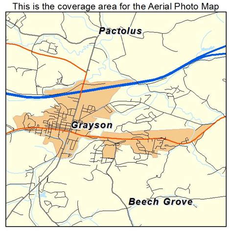 Aerial Photography Map of Grayson, KY Kentucky