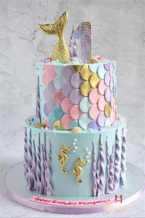 5th Birthday Cake, Mermaid Theme Birthday Party, Mermaid Party, Little ...