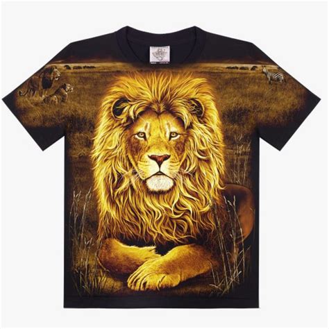 Lion Full Print- Black T-shirt-High Definition Design | Shop Today. Get ...