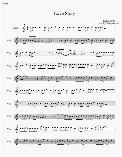 Musical Mania: Love Story by Taylor Swift Violin Sheet Music