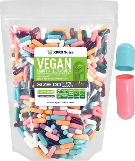 Amazon.com: XPRS Nutra Size 00 Empty Capsules - 1000 Count Empty Vegan ...