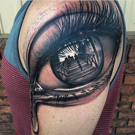 Crying Eye Tattoo | I love | Tattoos, Hyper realistic tattoo, Weird tattoos