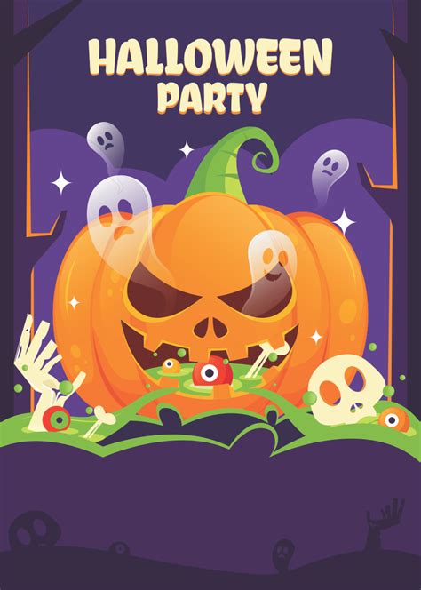 Halloween Birthday Party Invitations Templates