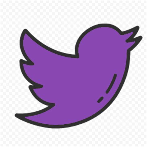 Aesthetic Purple Bird Twitter Logo Icon PNG | Citypng