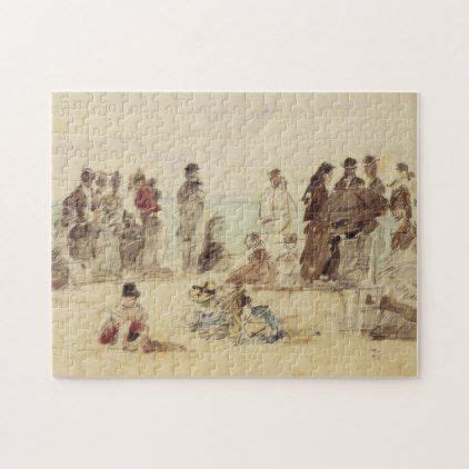 Beach Scene Jigsaw Puzzle | Zazzle.com | Beach scenes, Vintage world ...