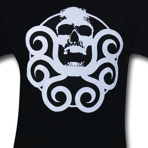 MARVEL HYDRA WHITE SYMBOL ON BLACK T-SHIRT MEDIUM – Critters and Comics