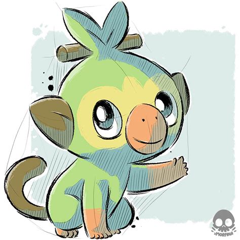 Grass Monkey | Pokemon images, Grass pokémon, Pokemon starters