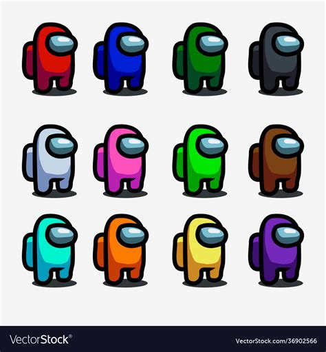 Among us is a collection colored characters Vector Image