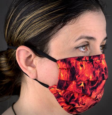 Flames Fire Face Mask WashableReusableCloth Mask100% | Etsy