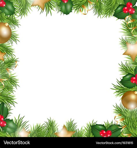 Merry christmas border Royalty Free Vector Image