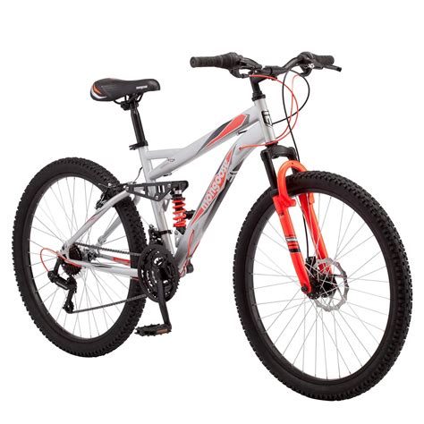 Mongoose 26" Bedlam 21 Speed Shimano Full Suspension Mens Mountain Bike ...