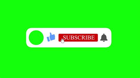 10 Free Aesthetic Like Bell Share Subscribe Button Green Screen ...