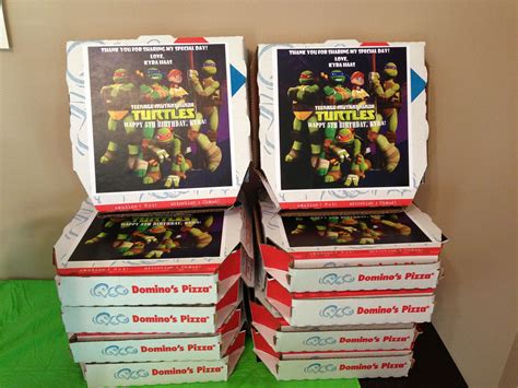 Ninja Turtle Party Favors Pizza boxes! Easy to make and che… | Ninja ...