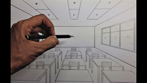 One Point Perspective Drawing Classroom | Images and Photos finder