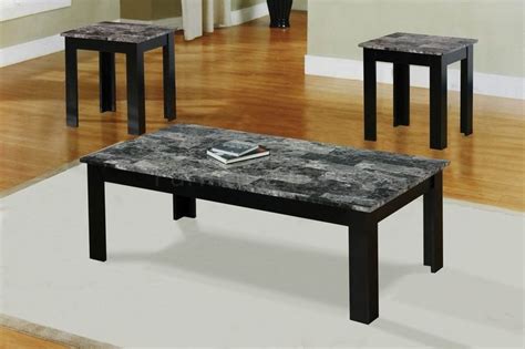 Black Granite Coffee Table Set (With images) | Marble top coffee table ...