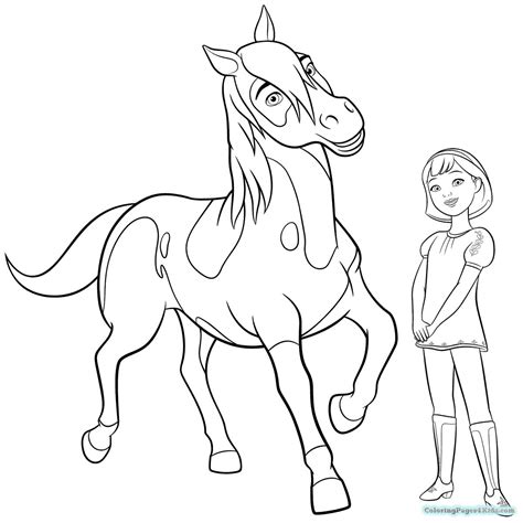 Free Coloring Pages Of Spirit The Horse - ValentinatuBarrett