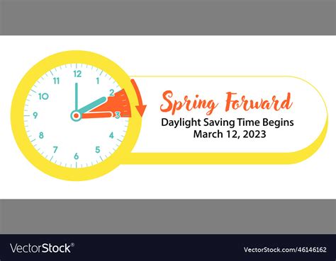 Spring forward web banner daylight saving time Vector Image