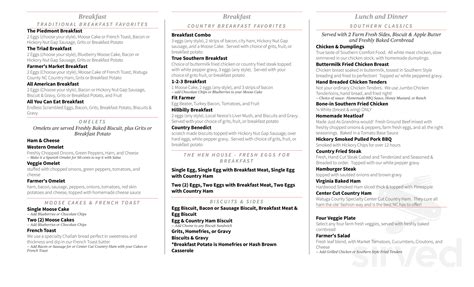 Menu for Moose Cafe in Asheville, NC | Sirved