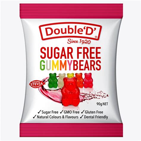 Double 'd' Gummy Bears Sugar Free 90g Bag | Woolworths