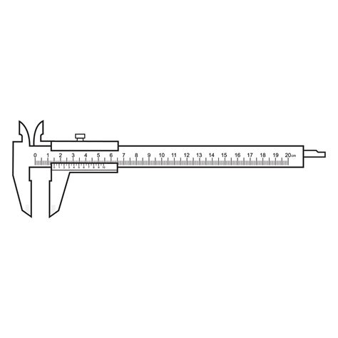 Illustration vector graphic of Vernier Caliper manual scale isolated on ...