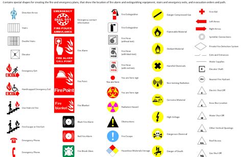 Emergency Evacuation Symbols Clip Art