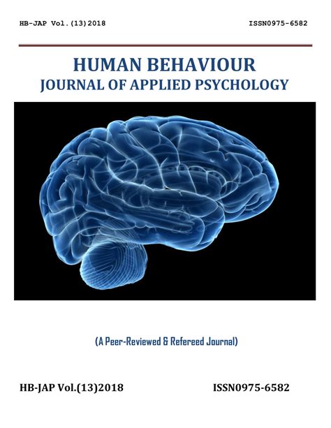 (PDF) HUMAN BEHAVIOUR JOURNAL OF APPLIED PSYCHOLOGY