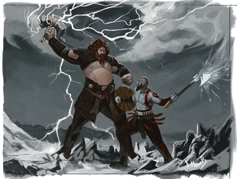 ArtStation - Thor versus Kratos