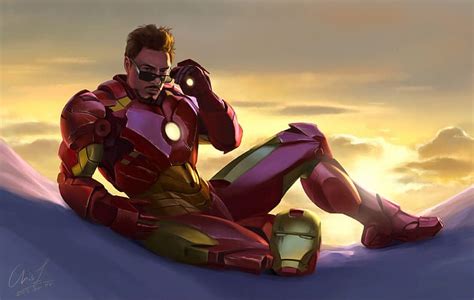 HD wallpaper: Iron Man, Iron Man 2, Tony Stark, glasses, fan art ...