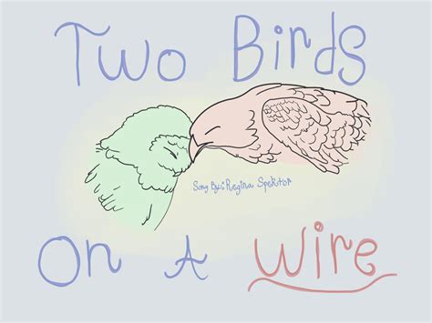 Two Birds on a wire by GoldenGoatFluff on DeviantArt