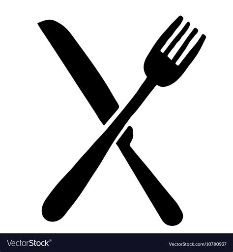 High quality fork and knife logo Royalty Free Vector Image