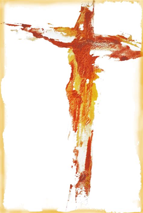 Christ On The Cross-Abstract W/C (M. Gervasio) | Jesus christ painting ...