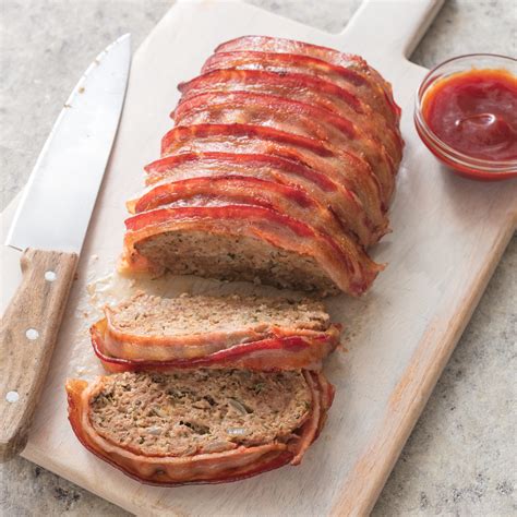 Bacon-Wrapped Meatloaf with Brown Sugar - Ketchup Glaze | Cook's ...