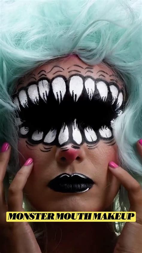 MONSTER MOUTH MAKEUP | Beautiful halloween makeup, Amazing halloween ...